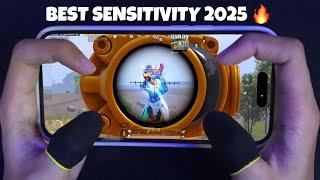 Best SENSITIVITY & SETTINGS 2025  | 4 Finger + Gyroscope | PUBG Mobile