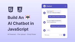  Build AI Chatbot in HTML CSS & JavaScript | AI Chatbot Tutorial in JavaScript