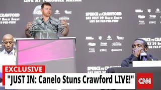 JUST NOW: Canelo Shocks Crawford at Live Press Conference!