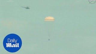 Moment capsule carrying space station crew lands in Kazakhstan - Daily Mail