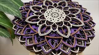 3D Mandala Laser Art Multilayer ᗕ by ᗒ Layered Dimension