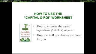 SRW – Capital & ROI worksheet