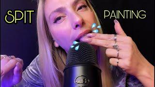 ASMR: SPIT PAINTING YOU  TÜRKÇE ASMR #mouthsounds