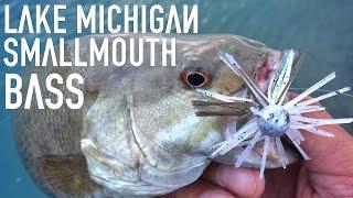 FISHING FOR LAKE MICHIGAN SMALLMOUTH BASS WITH TIGHTROPE JIGS AND MEGABASS BLADING-X BAIT