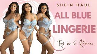 All Blue Lingerie Try On & Review #tryon #sheinhaul