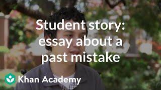 Student story: Admissions essay about a past mistake