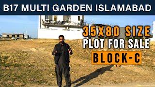 10 Marla Plot for Sale in Multi Garden B17 Islamabad | Block C | Ideal Size For House!