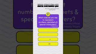 Code to represent numbers, alphabets & special characters #quiz #vlsi #digitalelectronics #cpu