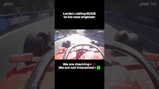 Leclerc calling RUDE to his new engineer | Monaco 2024 #formula1 #f1#monaco