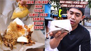 SEDEKAH!! JUAL NASI RAMES HARGA 2.000 PORSI JUMBO, LAUKNYA LENGKAP!!