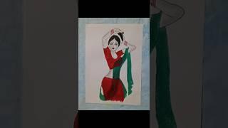 Bongo nari drawing very easily #beautifulgirl #easyartchannel #acrylicpainting #drawingtutorials