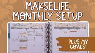 Plan With Me | MakseLife Goal Planner | February Monthly Setup + Goals!