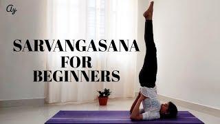 How to Sarvangasana with Preparatory poses for beginners ll Archie's Yoga