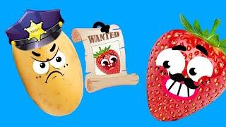 Crazy Veggies vs Police | Animated Object Adventures by DOODLAND