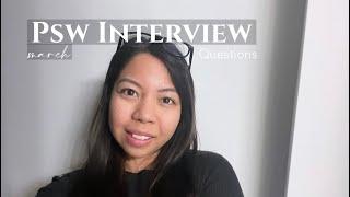 PSW Interview Questions #canada #psw #nurse #interview