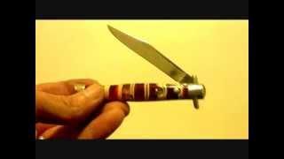 PRESTO Schrade Candystripe Bowtie Switchblade