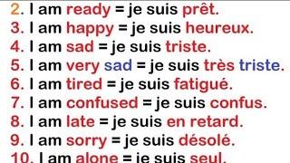 Phrases simples pour apprendre l'anglais facilement |easy sentences to learn french 