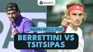 Matteo Berrettini vs Stefanos Tsitsipas Highlights | Indian Wells 2025