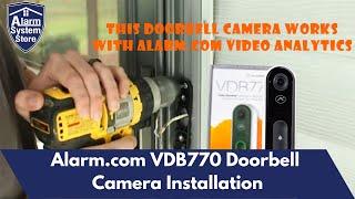 ADC-VDB770 Alarm.com Wifi Video Doorbell Installation and Enrollment