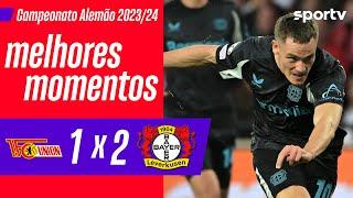 UNION BERLIN 1 X 2 BAYER LEVERKUSEN | MELHORES MOMENTOS | CAMPEONATO ALEMÃO 2024 | ge.globo