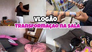 Vlog: Decorando E Transformando Minha Sala gastando pouco