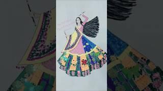 Fashion illustration ideas | creative art Design #shorts #shortvideo #shortsfeed @ArtswithMahrukh