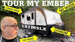 Ember RV Walkthrough of my Overland 191MSLX. RV Life off-grid and off-road camper. Flex cargo room!