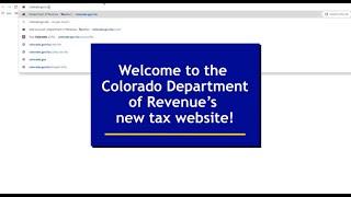 Welcome to CDOR's New Tax Website!