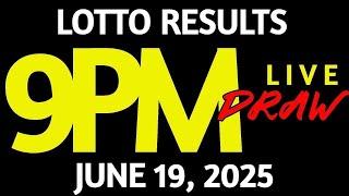 Lotto Result Today 9:00 pm draw June 19, 2025 Thursday PCSO LIVE