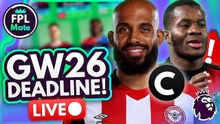 FPL GW26 DEADLINE STREAM ⏰ Assistant Manager & Captain!  | Gameweek 26 Fantasy Premier League 24/25