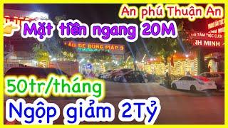 Bán Nhà Mặt Tiền ngang 20M ở tp Thuận An, kế vòng xoay An Phú, Vị trí Đẹp thu nhập Khủng. Gần SG, TĐ