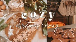 COZY CHRISTMAS EVENING | baking gingerbread cookies, cleaning, christmas movie night