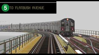 OpenBVE (5) Eastchester-Dyre Avenue To Flatbush Avenue (R142)(AM Rush Hour)