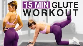 15 MIN ULTIMATE GLUTE Workout - BURN your BUM From Home (No Equipment, Small Space Friendly)