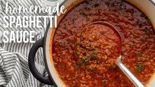 Homemade Spaghetti Sauce l The Recipe Rebel