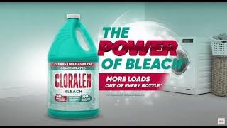 More Laundry Cleaning Power - CLORALEN New Concentrated Bleach