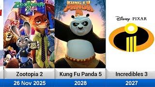 Upcoming Animated Films Sequels list (2025-2032)