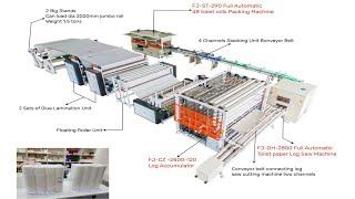 MEIJING fully toilet paper/kitchen towel paper roll production line with two sets glue lamination