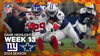 New York Giants vs. Dallas Cowboys Game Highlights | NFL 2024 Season Week 13