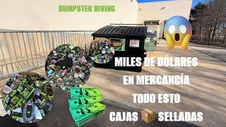 DUMPSTER DIVING Miles DE DÓLARES EN MERCANCÍA TODO ESTO CAJAS  Selladas#dumpsterdiving #usa