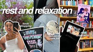 my rest week: book shopping vlog, new camera + new job!