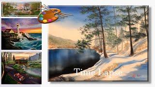 Easy WINTER LANDSCAPE painting for beginners