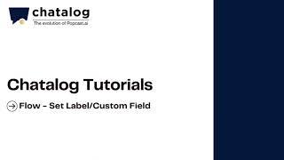 chatalog Tutorials | Flow Set Label and Custom Field ｜WhatsApp Business API | English Subtitle