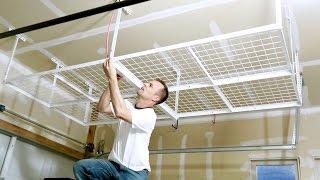 How to install a Overhead Garage Storage Rack - CEILING MOUNT SHELF