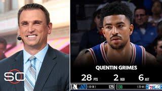 ESPN's Tim Legler reacts to Quentin Grimes shine with 28 Pts help Sixers beat Mavericks 130-125