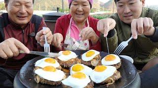 반죽부터 소스까지 직접 만든 수제 함박스테이크!! (Handmade Hamburger Steak) 요리&먹방!! - Mukbang eating show