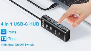 4 Ports 2 × Type c and 2 × USB A 10Gbps USB-C Docking Station