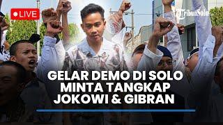 Beda Aksi Massa Tuntut Gibran di Solo dan Jakarta, di Patung Kuda Pendemo Teriakkan Nama 'Fufufafa'