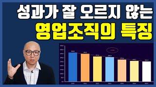 성과가 잘 오르지 않는 영업조직의 특징 (B2B, 기업영업, 세일즈)