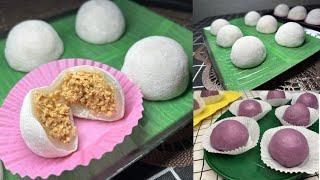 2款古早味糯米糍食谱 | 做法简单又好吃 放隔夜不变硬 | 2 Easy Mochi Recipes